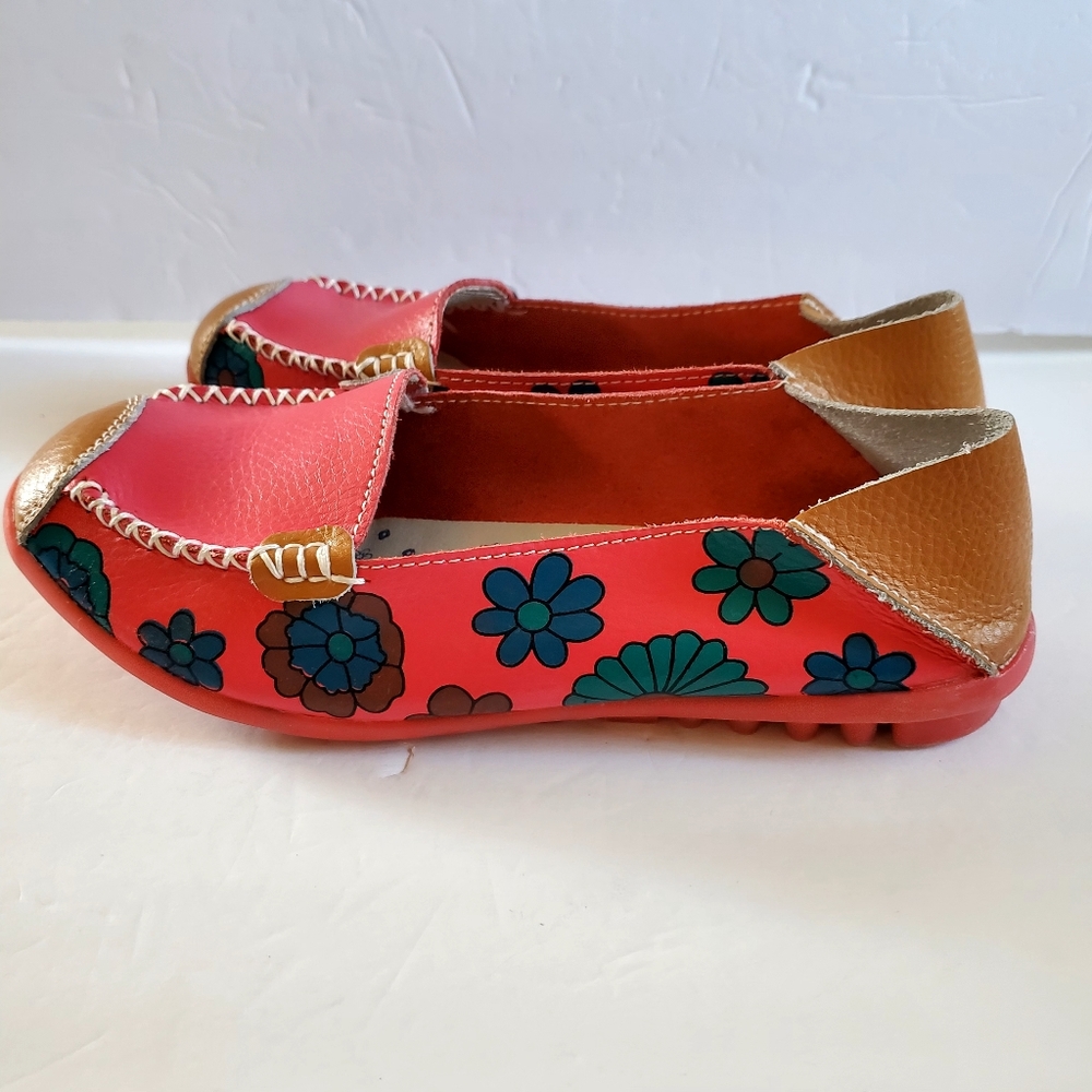 Colorful Floral Women's Loafers Size EU 39 US 8.5-9 - Picture 3 of 8